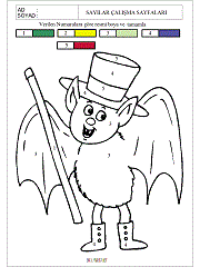 verilen sayıya göre boyama çalışma anaokulları için